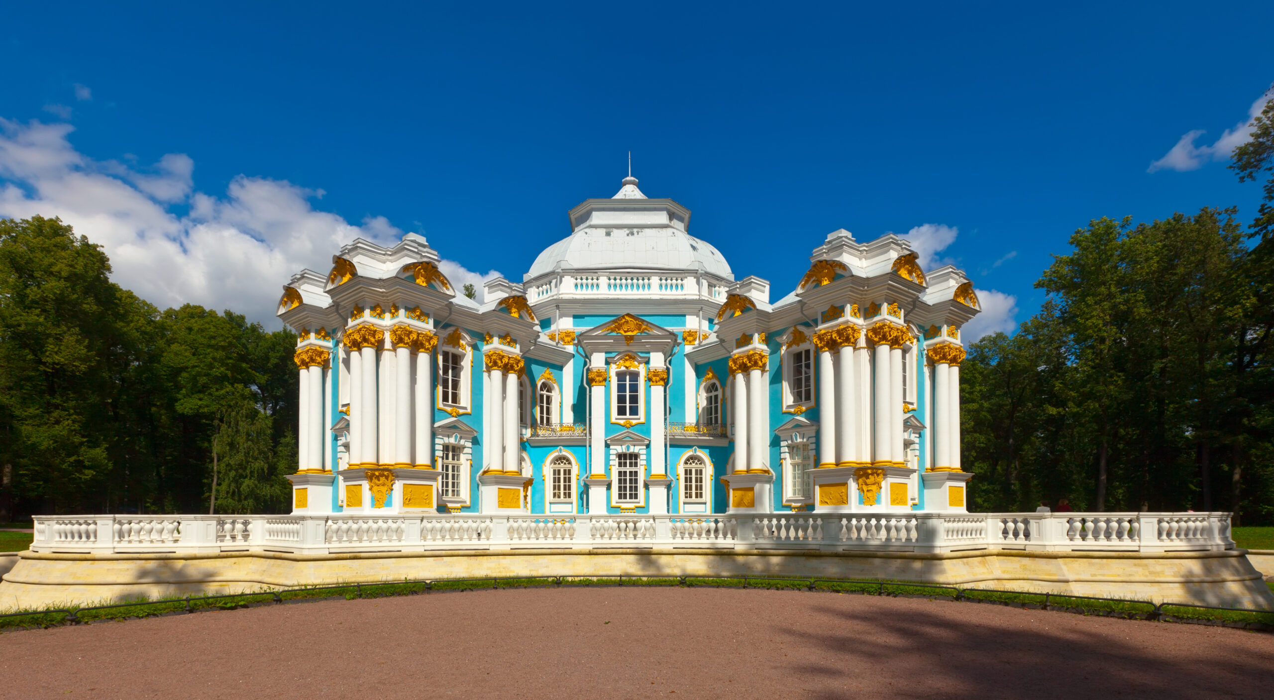 Hermitage Pavilion in Catherine Park at Tsarskoye Selo (Pushkin), St. Petersburg, Russia